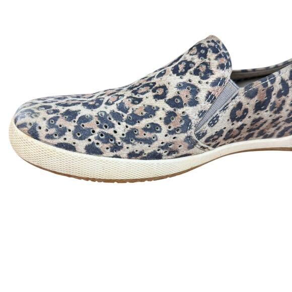 Dansko Odina Leopard Print Leather Suede Perforated Comfort Shoes sz 38 7.5 / 8 - Picture 5 of 16